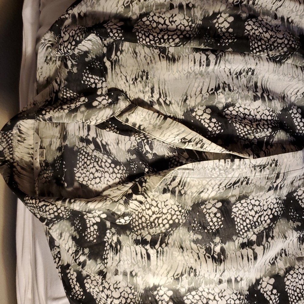 CAbi size L Snakeskin blouse